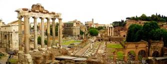 The Roman Forum was the central area around which ancient Rome developed.